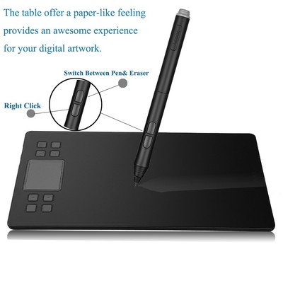 A50 Graphics Drawing Tablet 10x6 inch with 8192 Pressure Sen