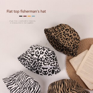 Toddler Summer Bucket Hat, Cute Leopard Animal Pattern Short