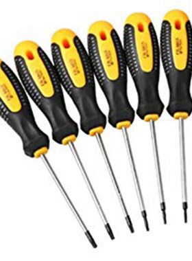 1Set Cr-V Torx Screwdriver Set with Hole Magnetic T5-T10 Scr