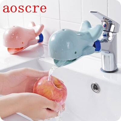 2pcs Cartoon Silicone Faucet Extender Baby Tubs Kids Hand Wa