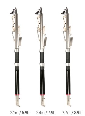 OLOEY 2.1m 2.4m 2.7m Stainless Steel Automatic Fishing Rod S