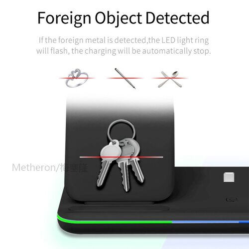 3 in 1 Qi Wireless Charger Stand for Apple Watch 6 5 4 3 2 A