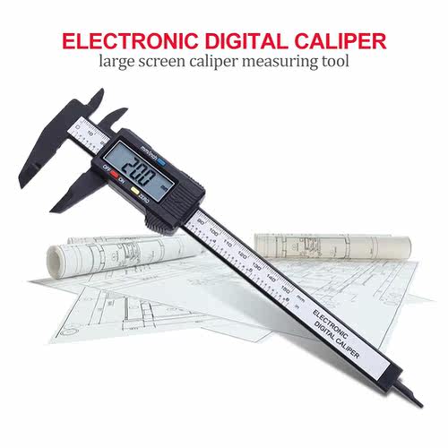 Multi-functional 0-150mm LCD Digital Depth Practical Ruler C