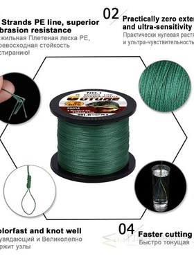 (Total 1000M) Goture 2pcs 500M PE Braided Fishing Line Mult