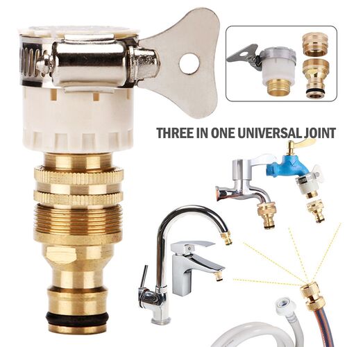 15mm-23mm Universal Kitchen Hose Adapter Metal Faucet Connec