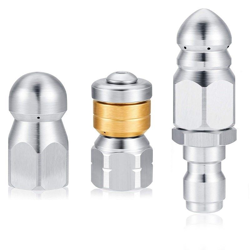 3+Pcs+Sewer+Jetter+Nozzle+1/4