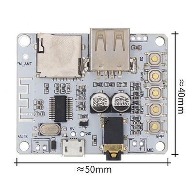 Bluetooth Audio Receiver board with USB TF card Slot decodin