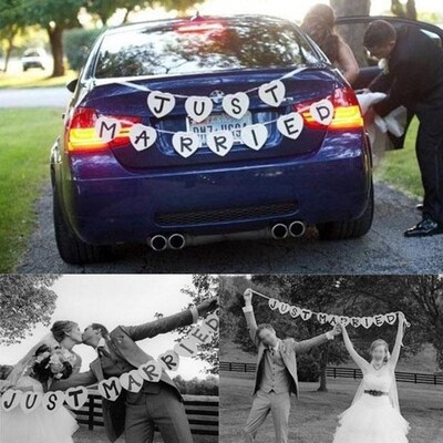 Marry Wedding Decoration Party Banner Bunting Garland Handma