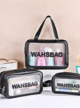 S/M/L Ladies Large Capacity Cosmetic Bag PVC Travel Makeup S