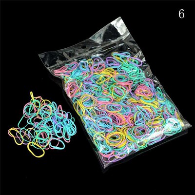 1000pcs Mixed Colors Rubber Bands Small Circle Hair Rope Str