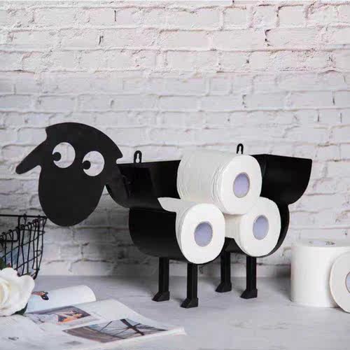 Metal Iron Cute Dog Sheep Animal Shape Decorative Toilet Pap