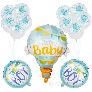 1set large hot air baby shower f oons welcome baby girl boy