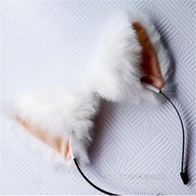 Cartoon Cat Ears Hairband Headwear  Long Fur Head Band Hair