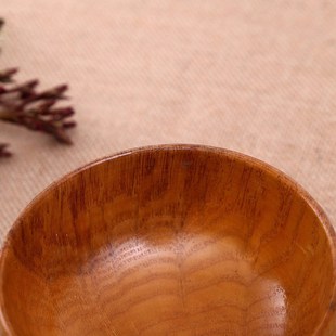 Wooden Bowl Salad Fruit Noodle-Rice Soup Kitchen Natural Han