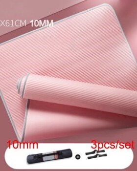 10MM Yoga Mat NRB Non-slip Mats For Fitness Extra Thick Pila
