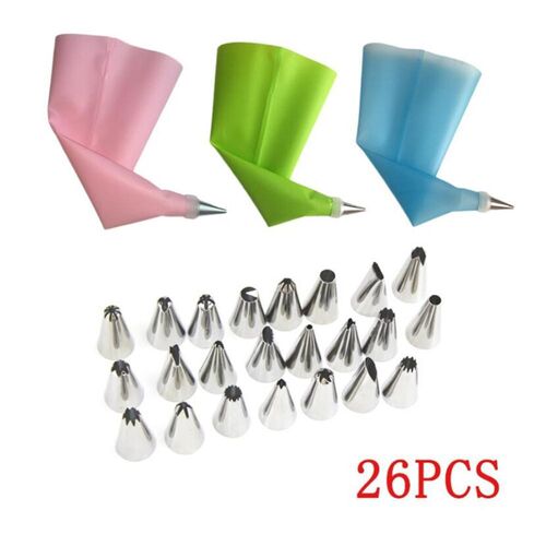 26pcs/lot Cake Decorating Tools 24pcs icing piping Nozzle Ti