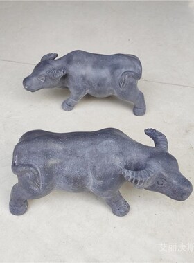 Stone ox stone town curtilage stone carving furnishing
