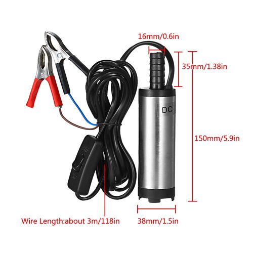 DC 12V/24V Water Oil Diesel Fuel Transfer Pump 38mm Submers