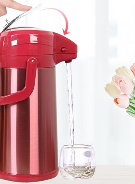 Pneumatic Stainless Steel Thermos Boiling Water Bottle Glass