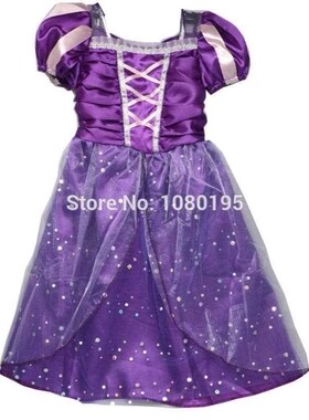 TPRPCO Girls Rapunzel Fancy Dress Costume Kids Princess Outf