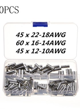 600/150/100/50Pcs AWG 22-10 Copper Tinned Splice Crimp Termi