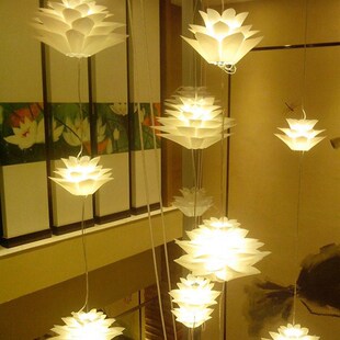 DIY PP lotus chandelier living room room study restaurant ca