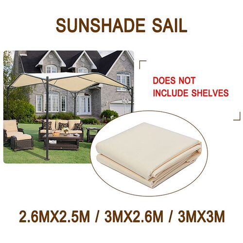 3x3/2.6M 300D Canvas Waterproof Tent Canopy Sun Shelter Clot