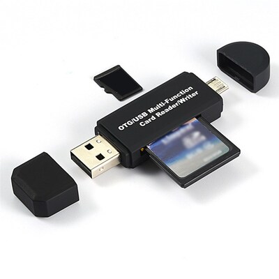 USB 2.0 3 in 1 Multi-function Card Reader SD Card TF Triplet