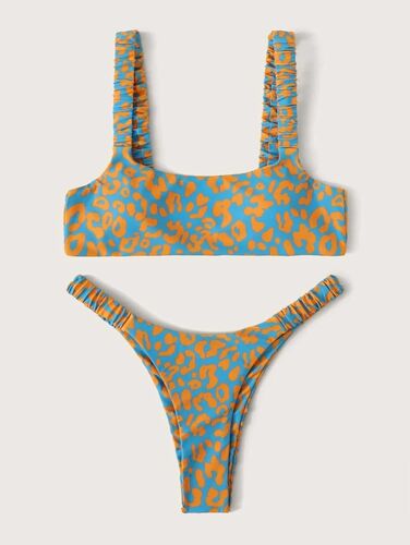 Sexy Micro Bikini 2020 Women Orange Leopard Push Up Padded T