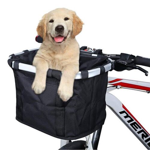 Small Pet Cat Dog Bicycle Basket Simple Assembly Foldable