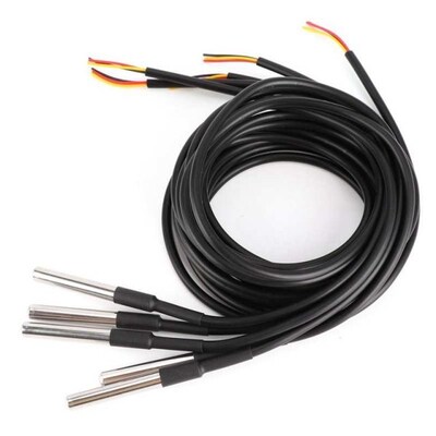 5Pcs Digital Temperature Probe Sensor Stainless Steel Waterp