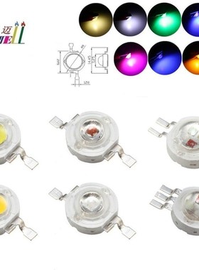 /100pcs 3Watt High Power LED Chip 3W Red Yellow Blue Green W