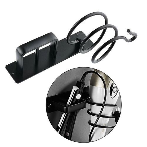 Space Aluminum Wall Mounted Hair Dryer Rack Storage Organize