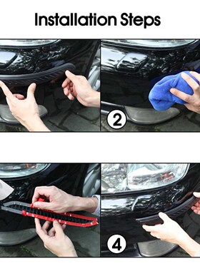 Pair Car Bumper Protector Anti-collision Strips Bumper Corne