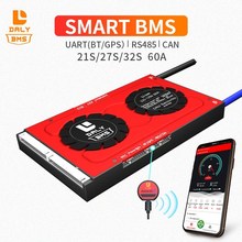 SMART BMS 3.7V lithium 18650 battery 21S 27S 32S 60A common