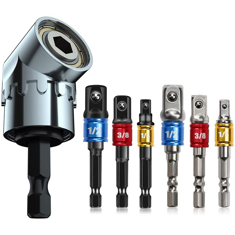 7PCS Impact Grade Driver Socket Adapter Extension Set, 105 D