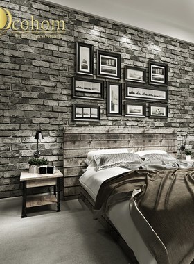 Modern Vintage Brick Textured Wallpaper For Walls Decor Emb