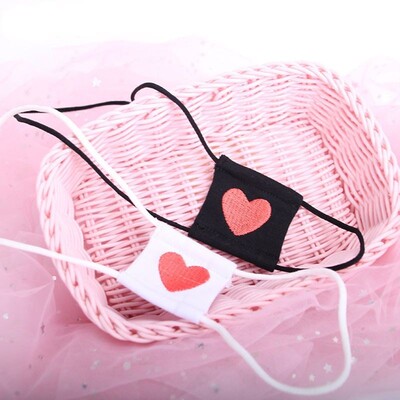 Women Anime Cosplay Costume Eyeshade Heart Embroidery Single