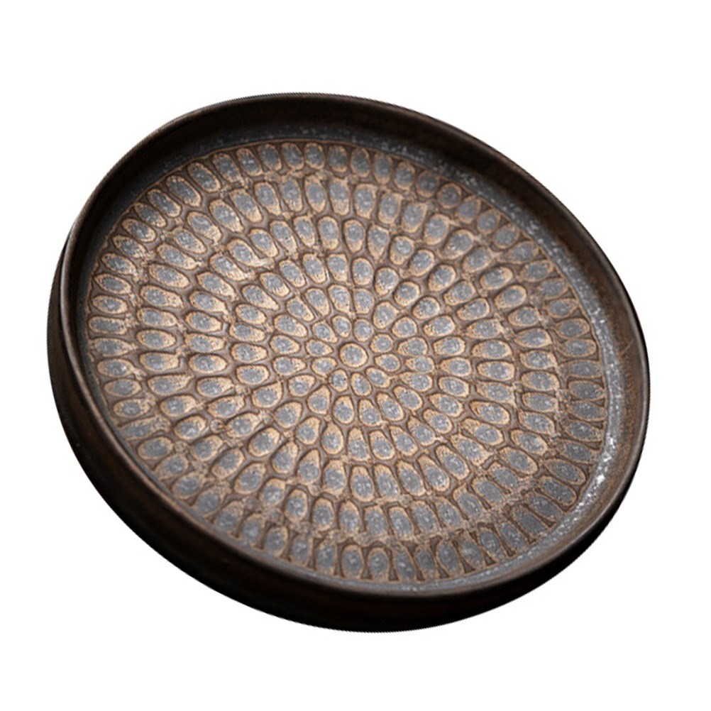 1Pc Ceramic Tea Serving Tray Antique Teacup Plate Creative