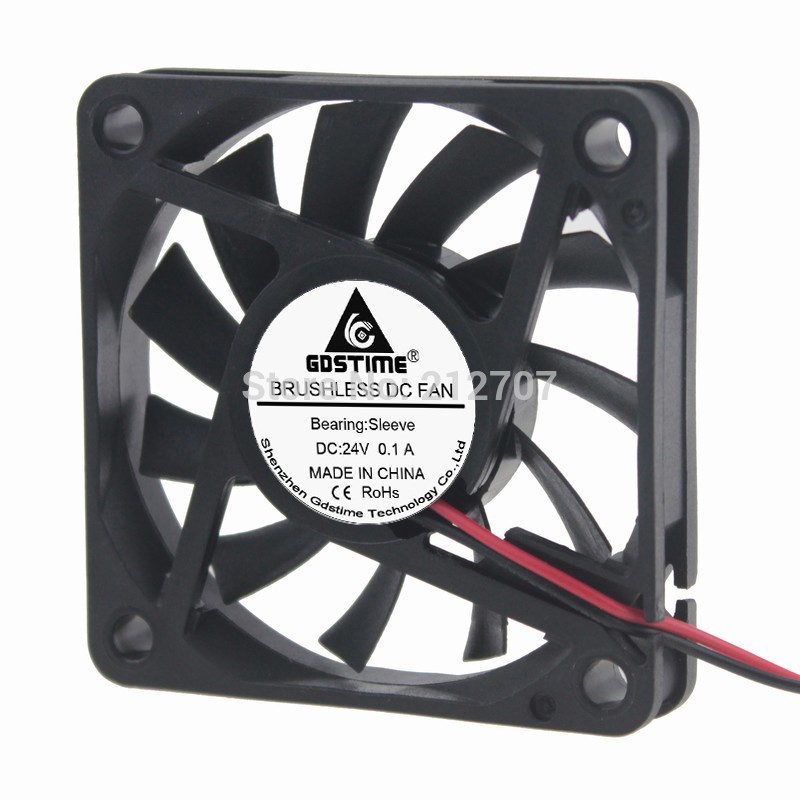 20PCS Gdstime 2Pin DC 24V 6cm 60x60x10mm Computer PC Case Br