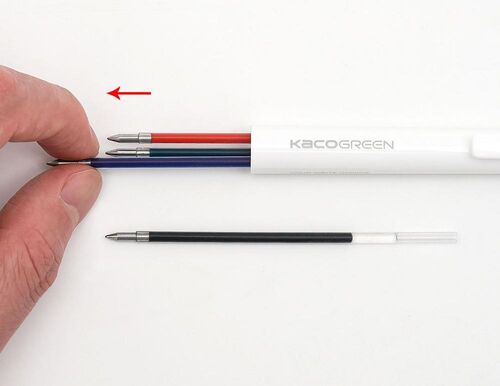Kaco 4 In 1 Gel Pen 0.5MM Multifunction Sign Pens Black Blue