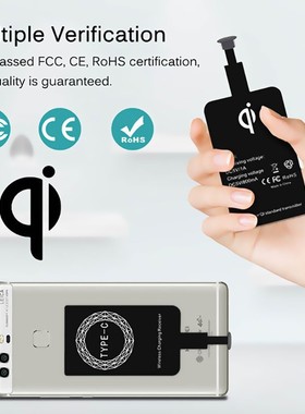 Support Micro USB Type C Qi Wireless Charger Adapter Inducti