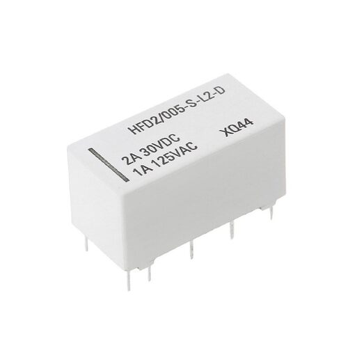 5V Coil Bistable Latching Relay DPDT 2A 30VDC 1A 125VAC HFD2