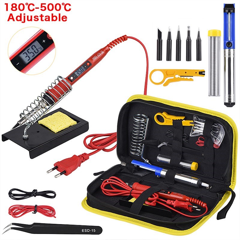 JCD 80W Soldering iron kit with tips LCD Digital Display Te