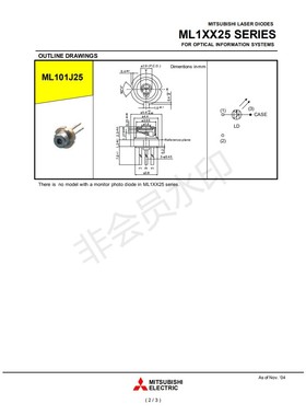 Mitsubishi ML101J25 5.6mm Red 650nm 658nm 660nm 100mw Laser