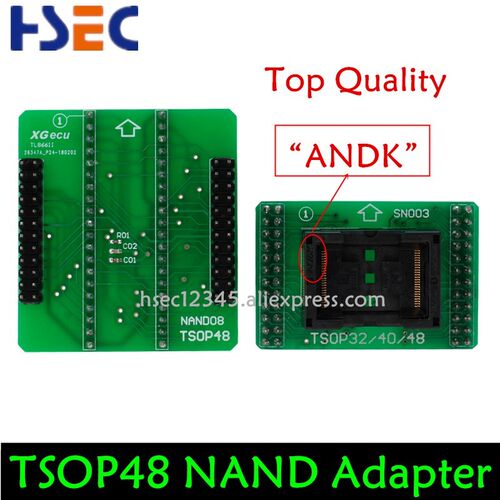 ANDK TSOP48 NAND Adapter for xgecu minipro TL866II plus prog