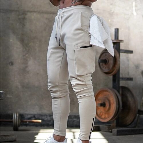 Mens Jogger Pnats Sweatpants Man Gyms Workout Fitness Cotto