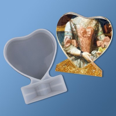 Heart Photo Frame Mold DIY Love Heart Photo Frame Resin Mol