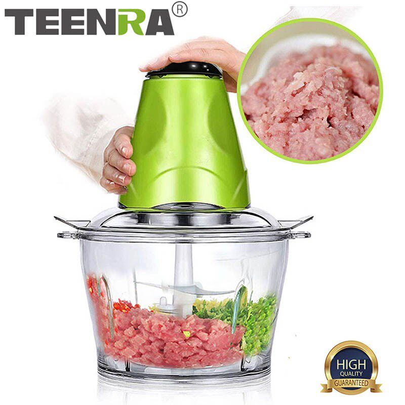 2L Vegetable Chopper Electric Meat Chopper Grinder Multifunc