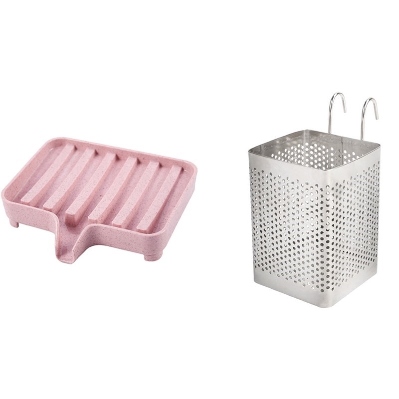 Sponge Holder Storage Rack Drain Soap Box Tray Soapbox with